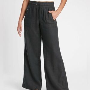 Athleta Cabo Linen Wide-Leg Pants size 6